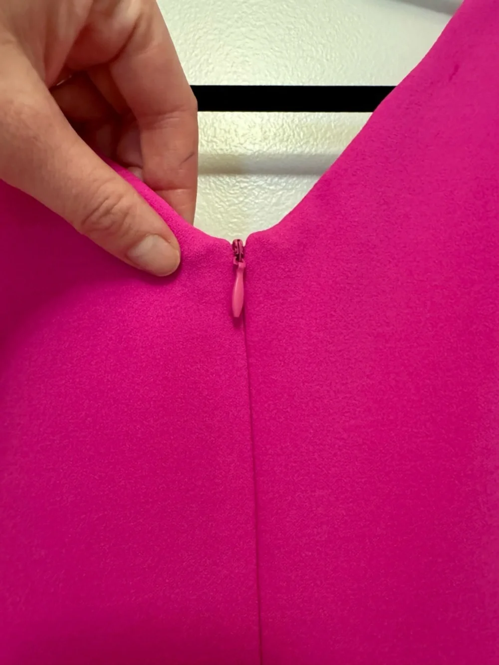 Donna Morgan Hot Pink/Magenta Midi A-Line Dress w/ pockets! Summer, Cocktail - Picture 3 of 9
